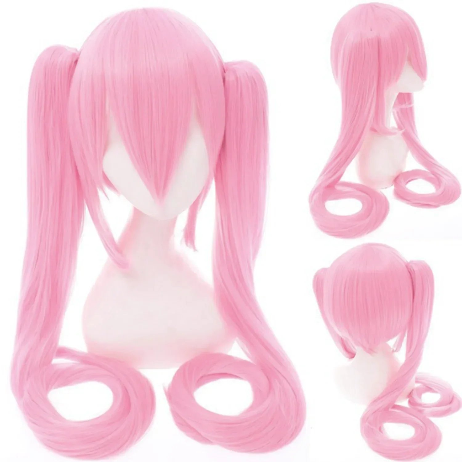 Hatsune Miku Anime Cosplay Wig, 110cm Double Ponytail Synthetic Fiber Wig, Halloween, Christmas - Image 4